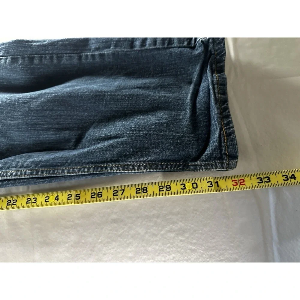 Levis 505‎ Mens 32x32 Jeans Regular Fit Straight Leg Relaxed Dark Wash Denim